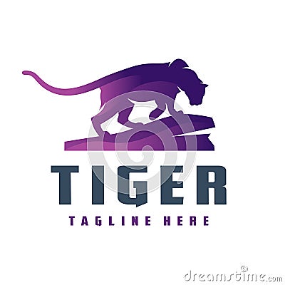 Wild tiger animal logo Stock Photo