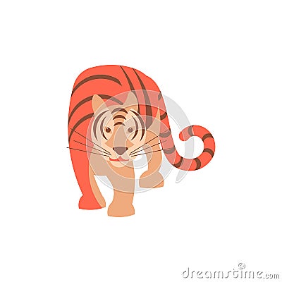 Wild tiger isolated Vector Illustration
