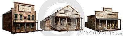 Wild west buildings Stock Photo