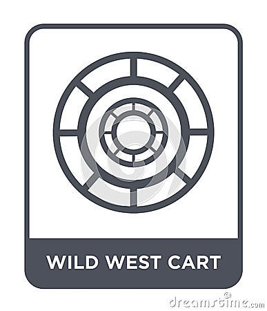 wild west cart icon in trendy design style. wild west cart icon isolated on white background. wild west cart vector icon simple Vector Illustration