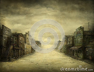 Wild West Town Stock Photo