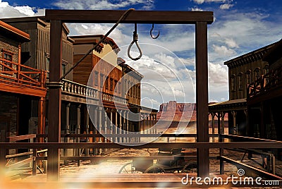 Wild western town Stock Photo