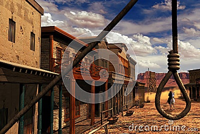 Wild western town Stock Photo