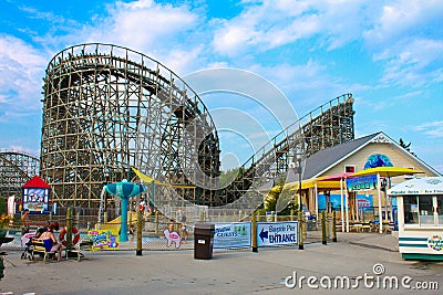 Wildcat Rollercoaster at Hershey Park, PA Editorial Stock Photo