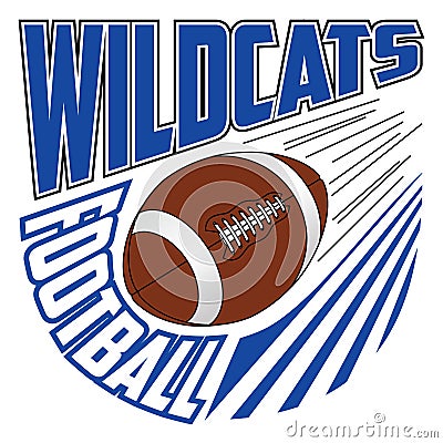 Wildcats Football Team Design Vector Illustration