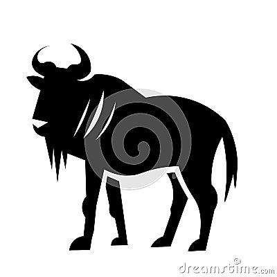 Wildebeest Icon Vector Vector Illustration