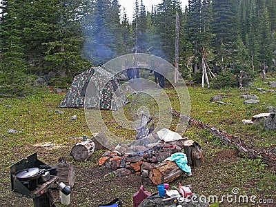 Wilderness Camp Stock Photo