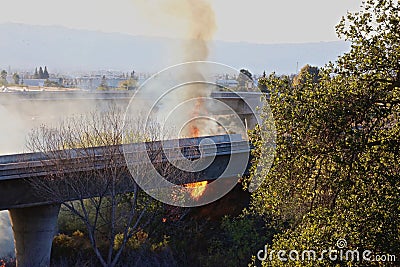 Wildfire California Editorial Stock Photo