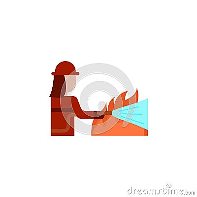 Wildfire, firefighter, water icon. Simple line, outline vector of wildfires icons for ui and ux, website or mobile application Stock Photo