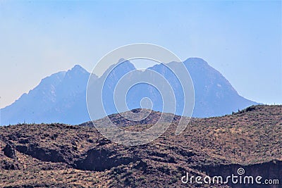 Wildfire, Human Caused, Bush Fire, June 13, 2020, Tonto National Forest, Arizona, United States Stock Photo