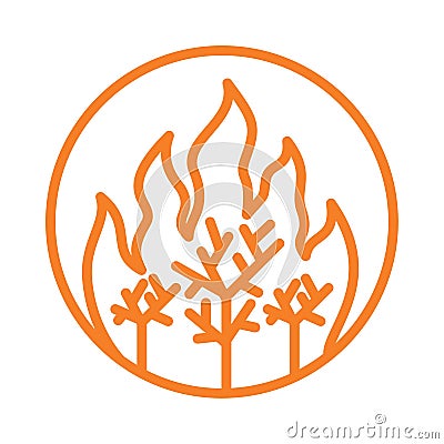 wildfire. Vector illustration decorative design Vector Illustration