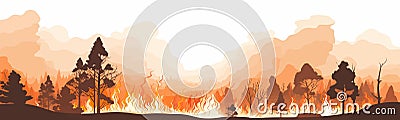 wildfires vector flat minimalistic isolated illustration Vector Illustration