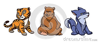 Bundle Cute | Animal Illustrations | World Wildlife Day Cartoon Illustration
