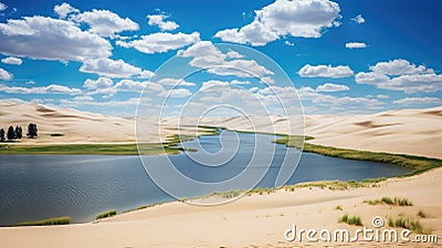 wildlife nebraska sandhills lakes Cartoon Illustration