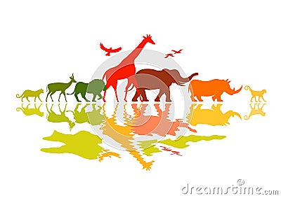 Wildlife Safari Vector Illustration