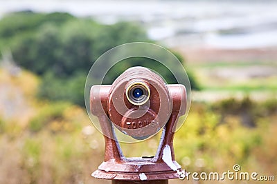 Wildlife Spotting Scope Stock Photo