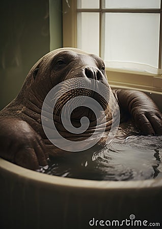 Cute ocean animals water wild wildlife mammal seal sea nature Stock Photo