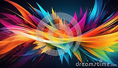 wildly vibrant, lively, abstract background made of wall paper Stock Photo