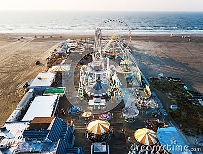 WILDWOOD, NEW JERSEY, USA - SEPTEMBER 5, 2017: Aerial view of th Stock Photo