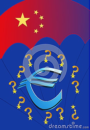 Will or can China save the Euro? Stock Photo