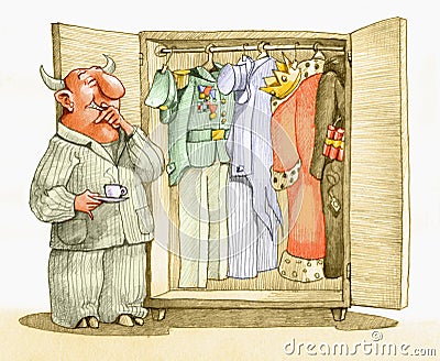 Will dress as the devil today Stock Photo