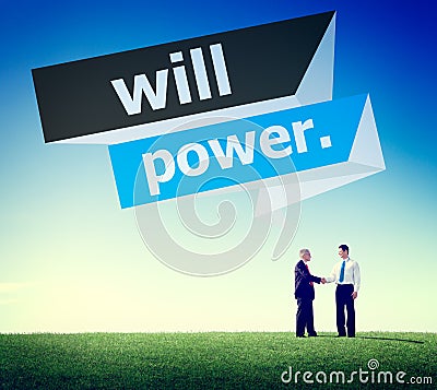 Will Power Control Endurance Strength Commitment Focus Concept Stock Photo