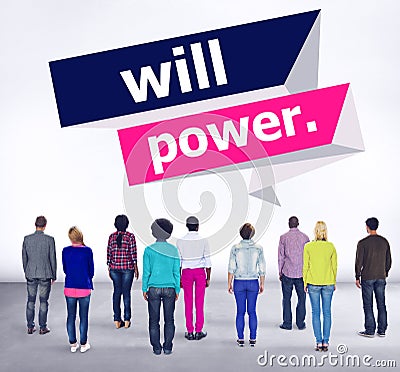 Will Power Control Endurance Strength Commitment Focus Concept Stock Photo