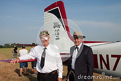 Portrait of Will Rogers and Wiley Post at the Fly-in Editorial Stock Photo
