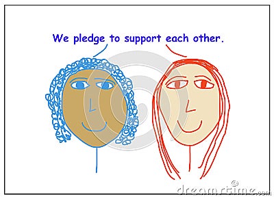 We will support each other Stock Photo