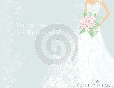 Will you be my Bridesmaid? Vector Illustration