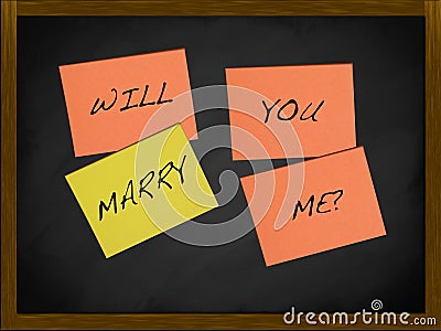 Will you marry me Stock Photo