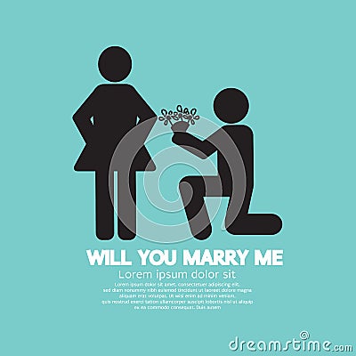 Will You Marry Me Graphic Symbol Vector Illustration