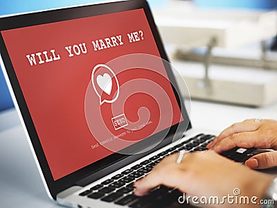 Will You Marry Me? Valantine Romance Heart Love Passion Concept Stock Photo