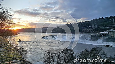 Willamette Falls, Oregon City Stock Photo