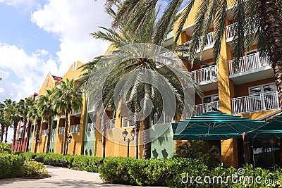 Willemstad, Curacao - 12/17/17 : Colorful shops near the cruise ship terminal in Willemstad, Curacao Editorial Stock Photo