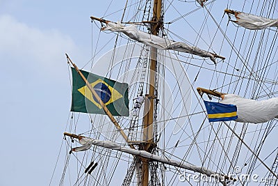 Cisne Branco sail away Velas Latinoamerica CuraÃ§ao 2022 Editorial Stock Photo
