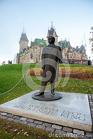 William Lyon MacKenzie King statue Editorial Stock Photo