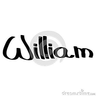 William male name street art design. Graffiti tag William. Vector art. Vector Illustration
