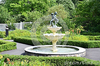 William and Mildred Lasdon Memorial Garden at Lasdon Park and Arboretum in Katonah, New York Stock Photo