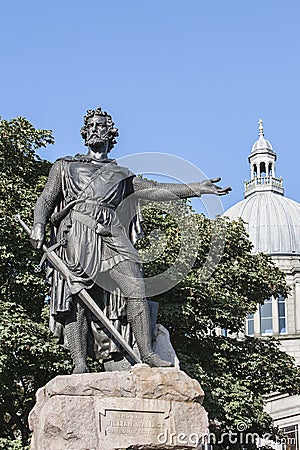 William Wallace statue in Aberdeen, Scotland. Stock Photo