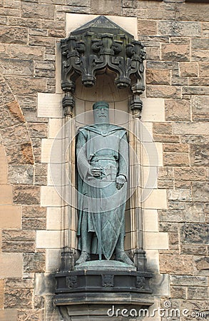 William Wallace Statue at Edinburgh Castle Stock Photo