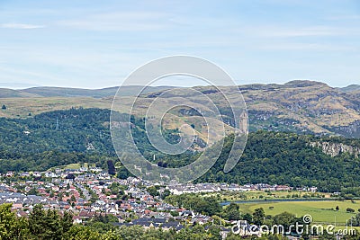 William wallace tower in scotland Stock Photo