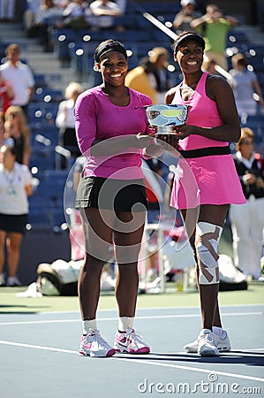 Williams sisters at US Open 2009 (20) Editorial Stock Photo
