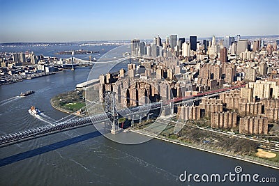 Williamsburg Bridge, NYC Stock Photo