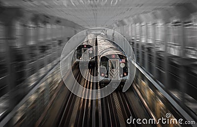 Williamsburg bridge train Brooklyn NY Editorial Stock Photo