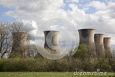 Willington, Derbyshire, Disused Power Station Stock Photo