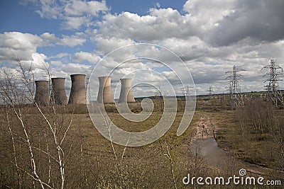 Willington, Derbyshire, Disused Power Station Stock Photo