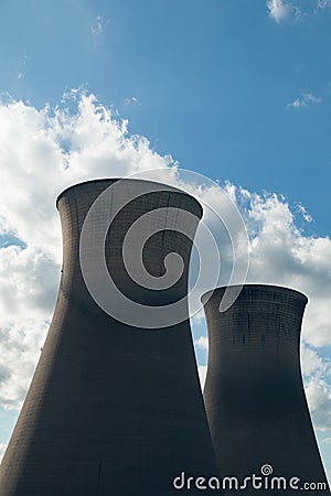Willington Power Station Cooling Towers Stock Photo