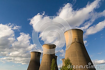 Willington Power Station Cooling Towers Stock Photo