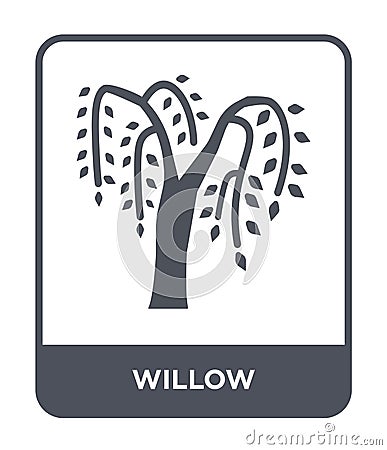 willow icon in trendy design style. willow icon isolated on white background. willow vector icon simple and modern flat symbol for Vector Illustration